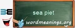 WordMeaning blackboard for sea piet